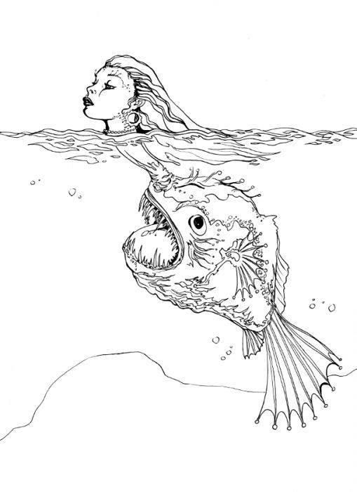 Angler Fish Mermaid by Kathy Nutt